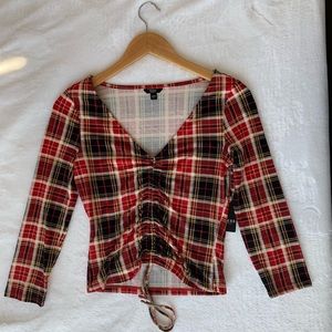 Guess Crop Cinch Tie Top